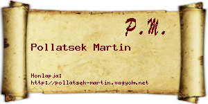Pollatsek Martin névjegykártya